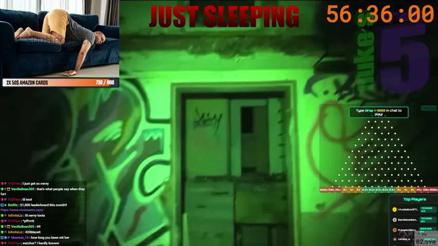 vivstreams playing Just Sleeping - Live Casino Stream