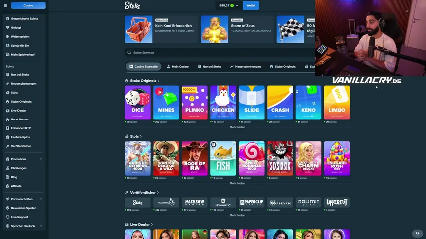 vanillacry playing Slots & Casino - Live Casino Stream