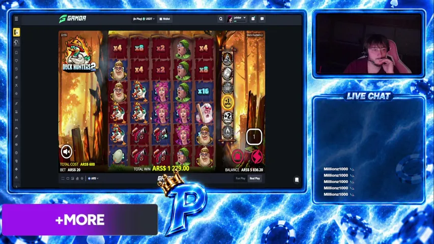 printer playing Slots & Casino - Live Casino Stream