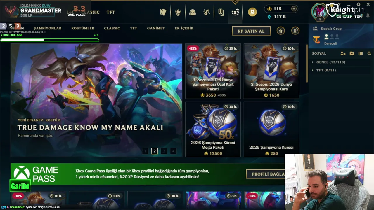 HER MAC SONU 780 RP LİK KOD EUW 500 LP    !turnuva  !youtube !insta #LPP