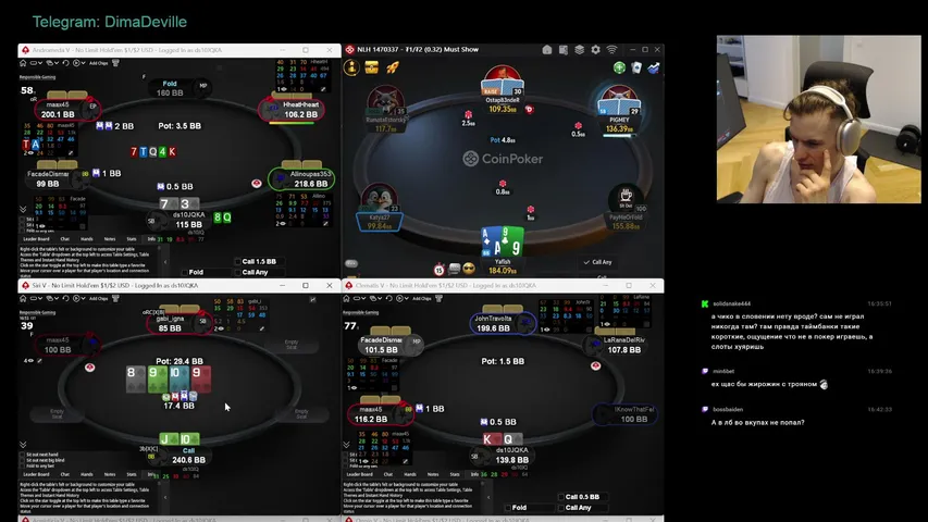 DimaDeville playing Poker - Live Casino Stream