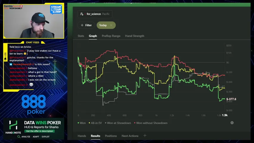 Cash Games on 888poker | 4 Minute Delay | 18+ #ad