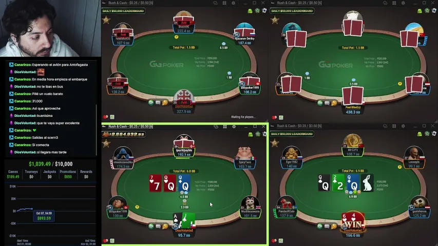 diosvoluntad playing Poker - Live Casino Stream
