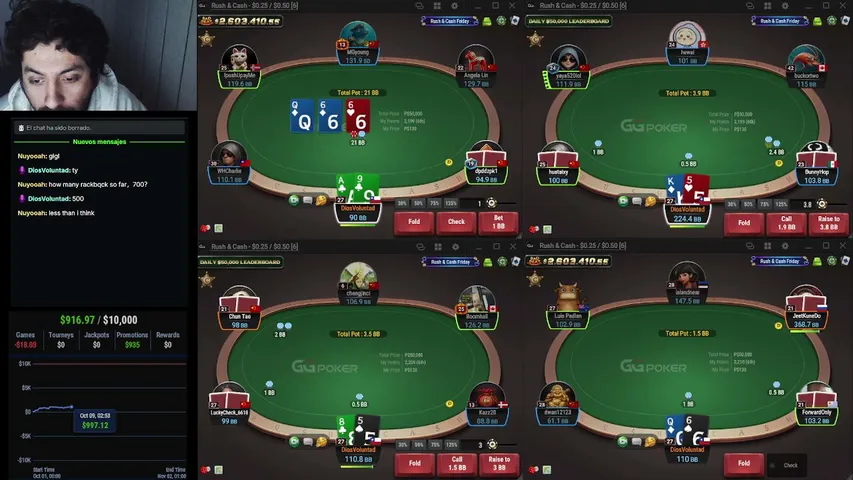 diosvoluntad playing Poker - Live Casino Stream