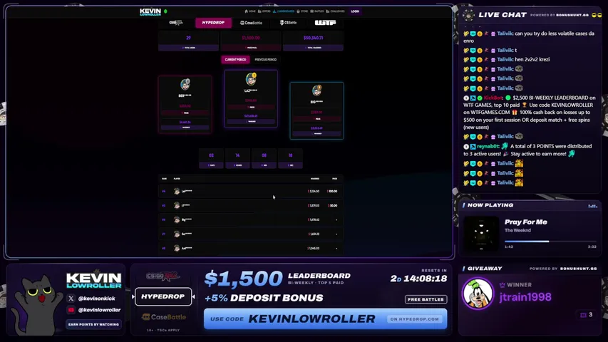 kevinlowroller playing Slots & Casino - Live Casino Stream