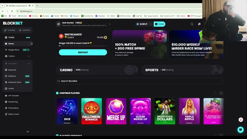 dostoyevski playing Slots & Casino - Live Casino Stream