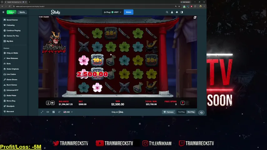 Trainwreckstv playing Slots & Casino - Live Casino Stream