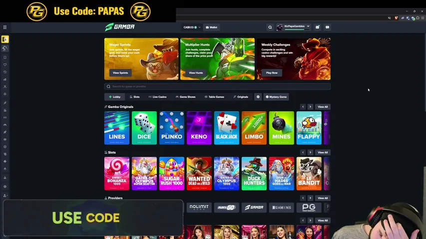 papagambles playing Slots & Casino - Live Casino Stream