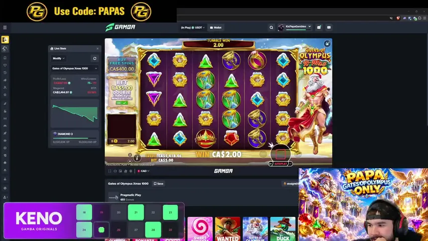 papagambles playing Slots & Casino - Live Casino Stream