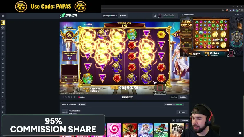 papagambles playing Slots & Casino - Live Casino Stream