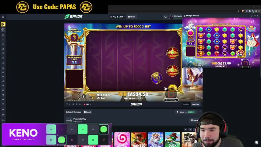 papagambles playing Slots & Casino - Live Casino Stream