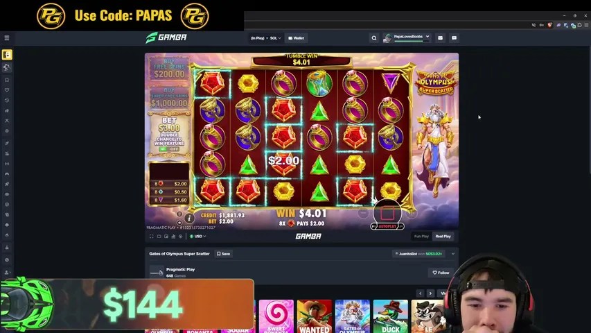 papagambles playing Slots & Casino - Live Casino Stream