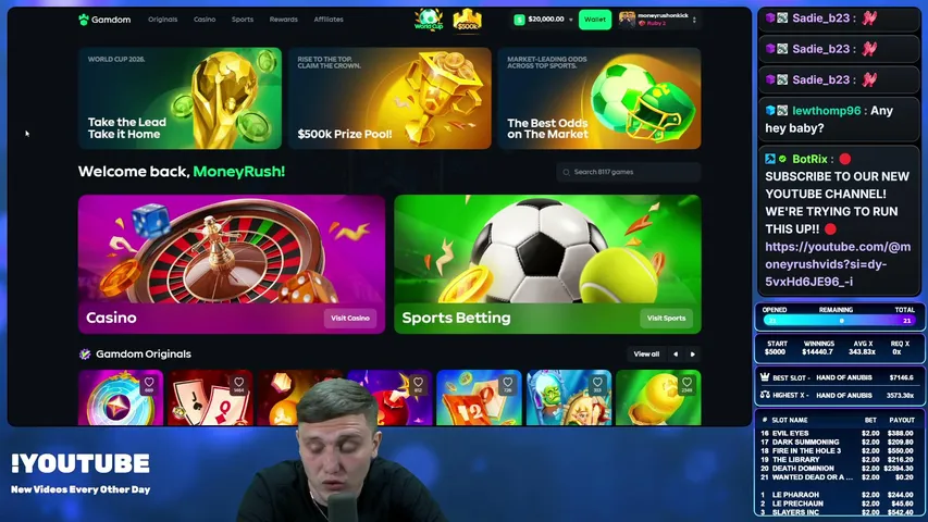 BACK FROM THE DEAD. | $5000 LEADERBOARD! |  !gamdom !lux !discord