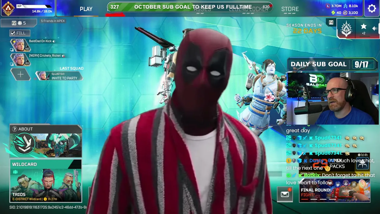 BaldDad live stream
