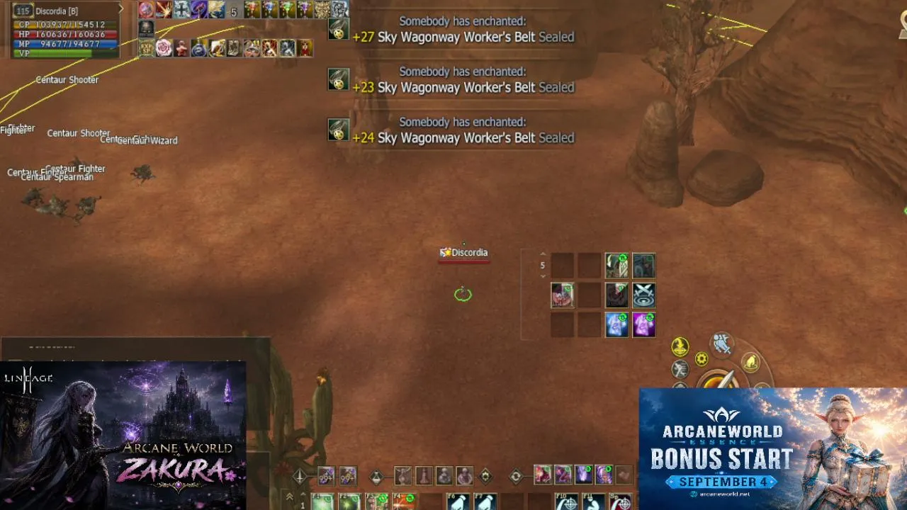 Keep going to 120 Arcaneworld Sakura
