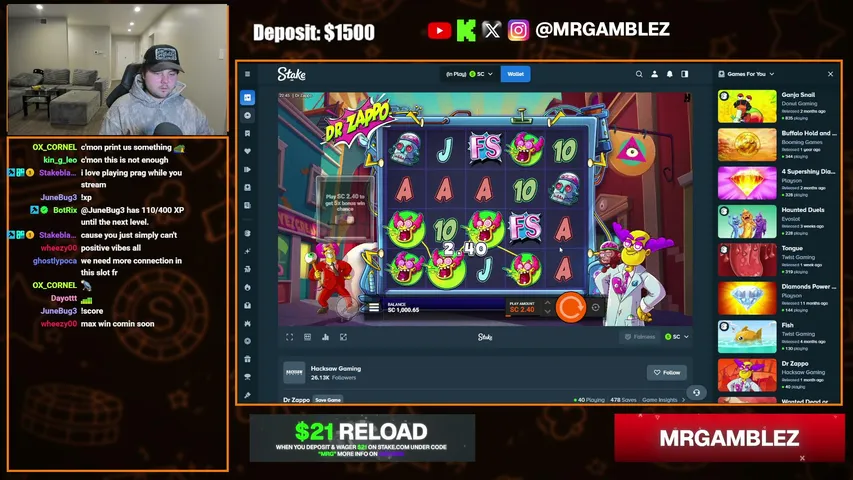mrgamblez playing Slots & Casino - Live Casino Stream