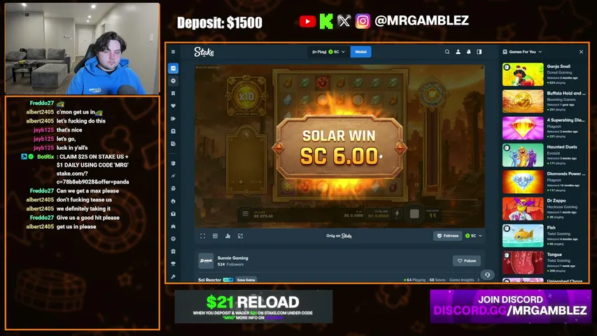 mrgamblez playing Slots & Casino - Live Casino Stream