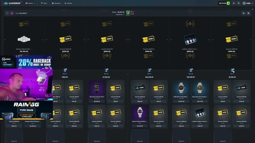 DEGEN HIGHROLLING SESSION | CLAIM $65,000+ IN REWARDS ON MY !SITE | !rainbet !rain !luxdrop
