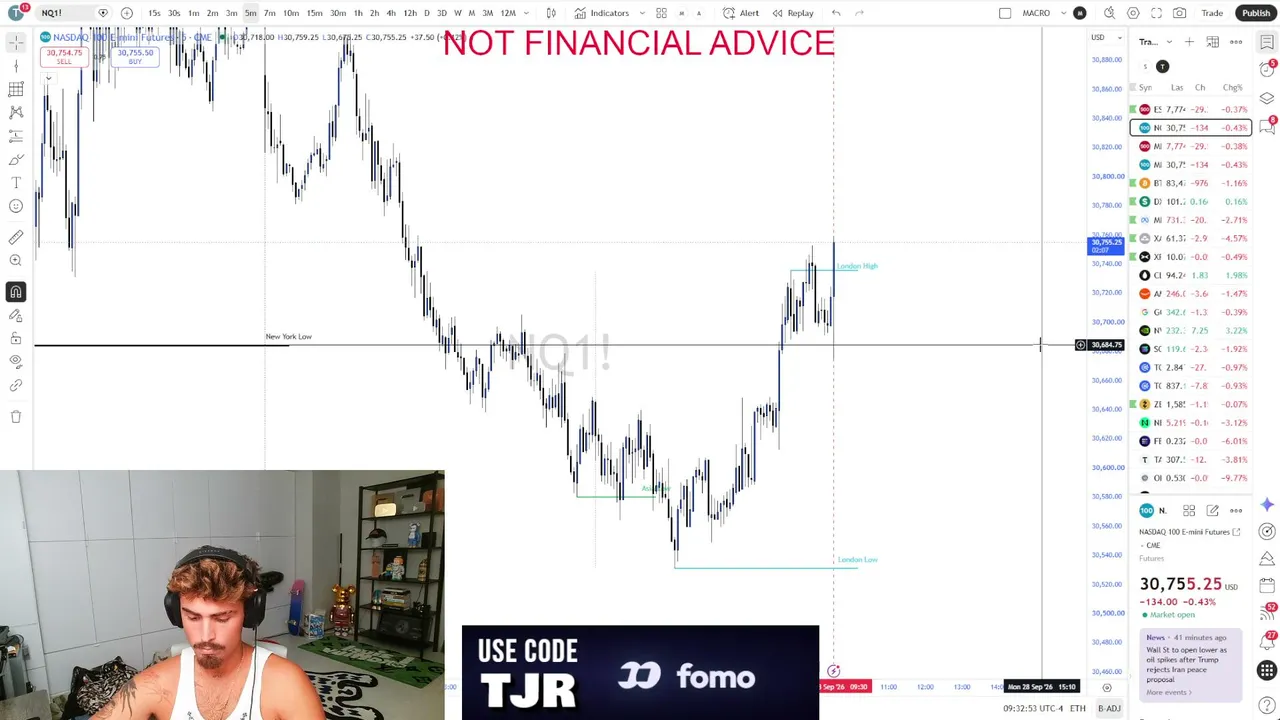 TJR — LIVE TRADING MARKET OPEN WITH TJR