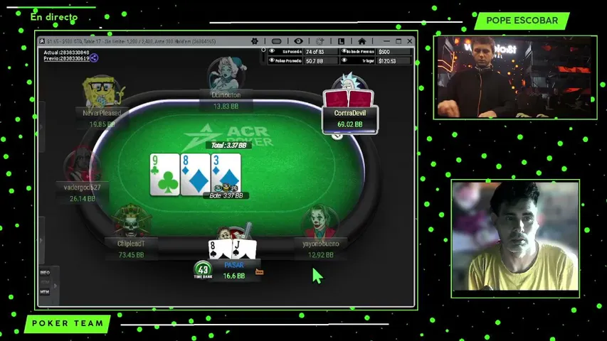 popee774 playing Poker - Live Casino Stream