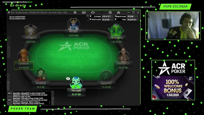 popee774 playing Poker - Live Casino Stream