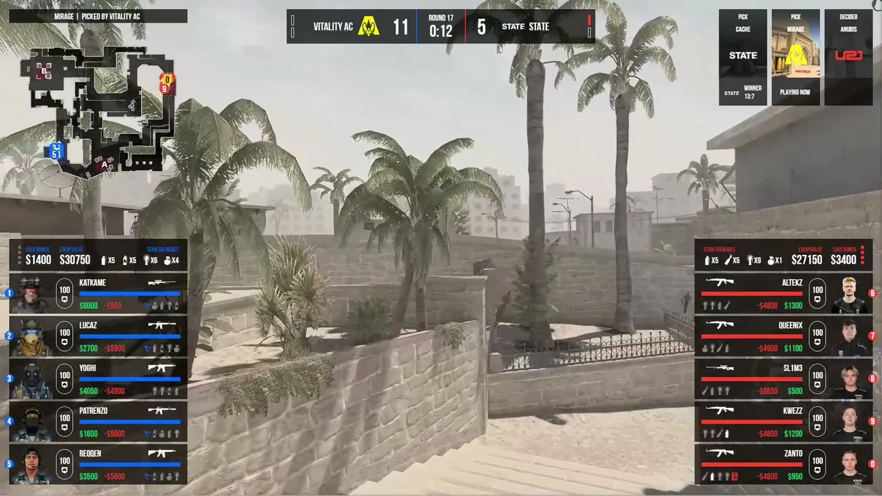 United21 Season 56︙Group stage︙Vitality AC vs State︙BO3 🎙️ @mett_cs