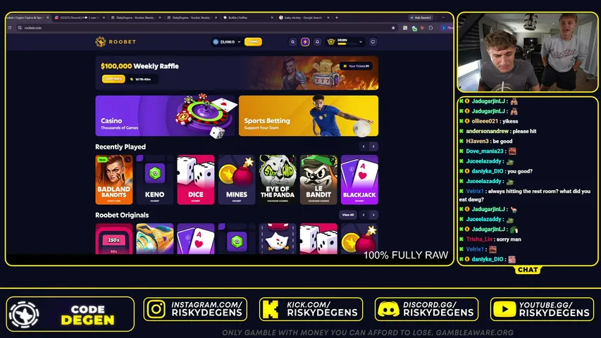 riskydegens playing Slots & Casino - Live Casino Stream