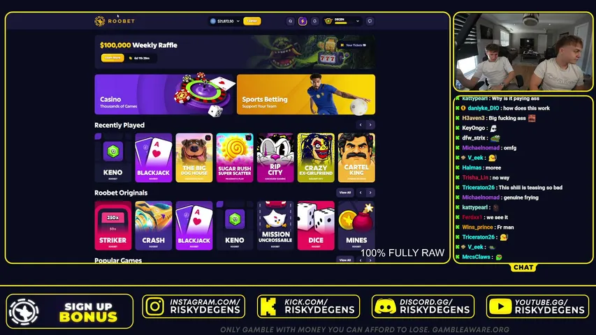 riskydegens playing Slots & Casino - Live Casino Stream