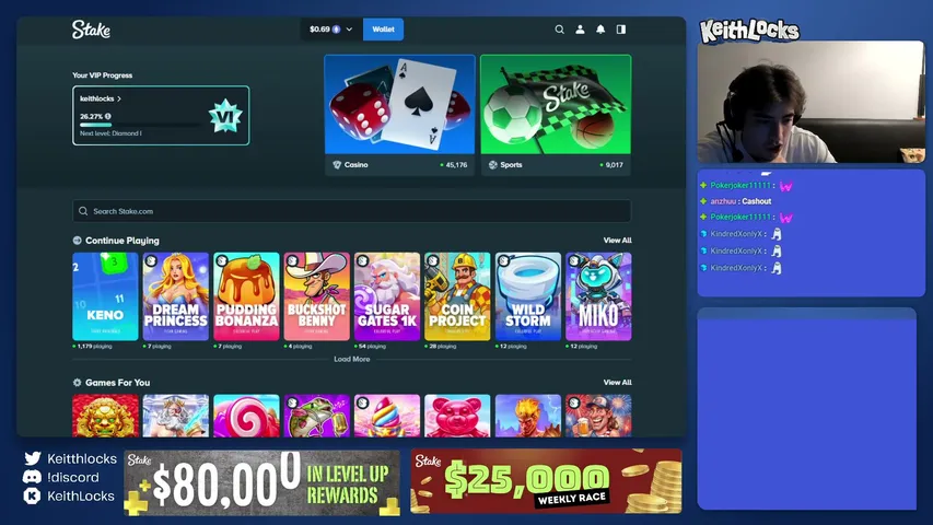 keithlocks playing Slots & Casino - Live Casino Stream