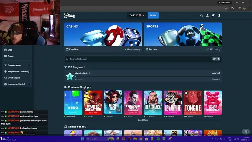 dreydonblain playing Slots & Casino - Live Casino Stream