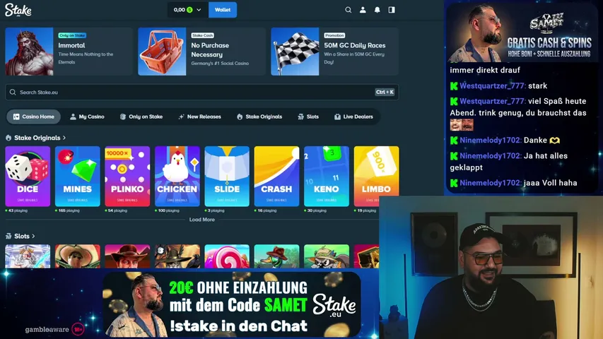 20€ GESCHENKT?! | www.samet777.com | !Stake in den Chat