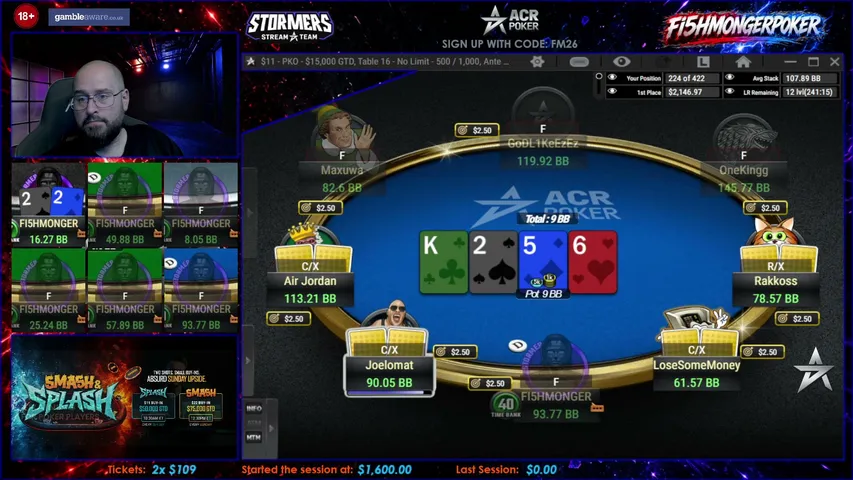 FI5HMONGERPOKER playing Poker - Live Casino Stream