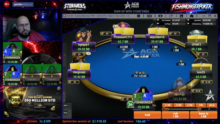 FI5HMONGERPOKER playing Poker - Live Casino Stream