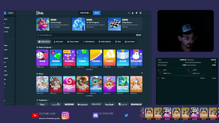 pissedxd playing Slots & Casino - Live Casino Stream