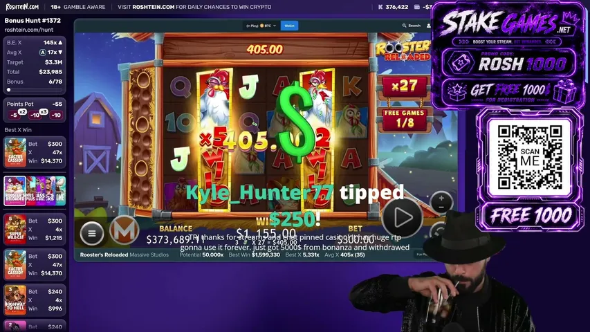 r0schtelln playing Slots & Casino - Live Casino Stream