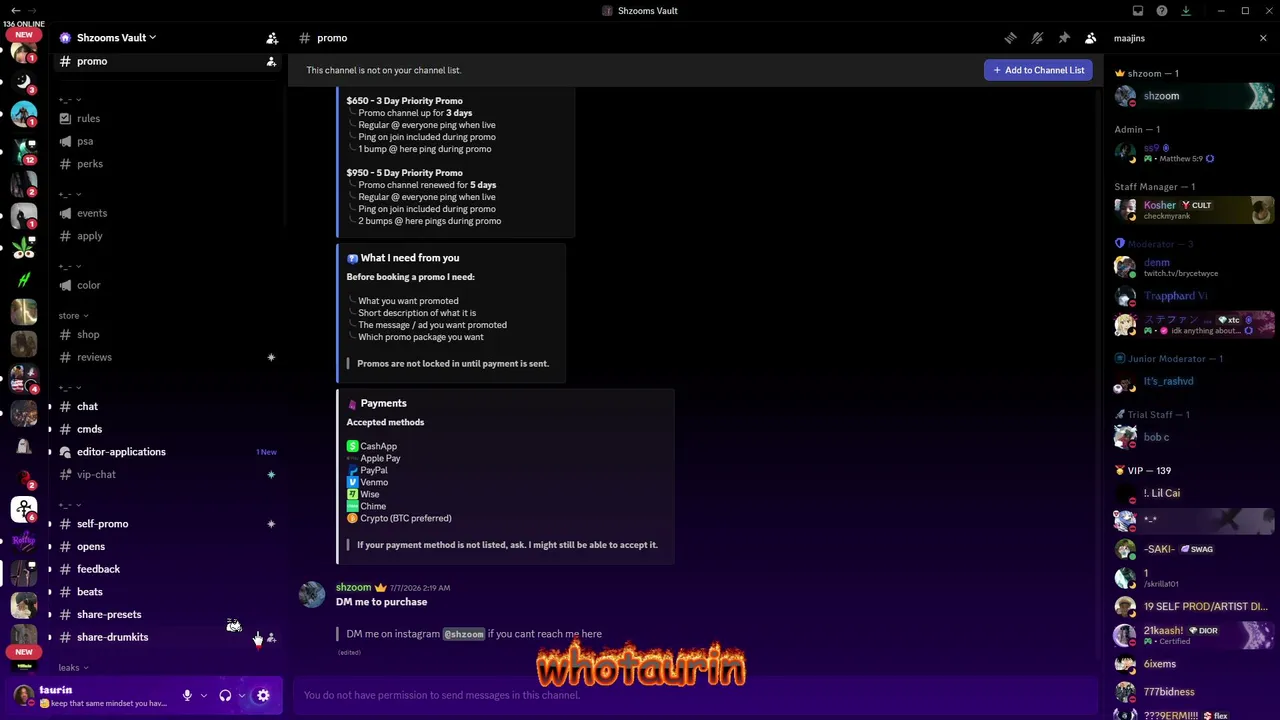 whotaurin live