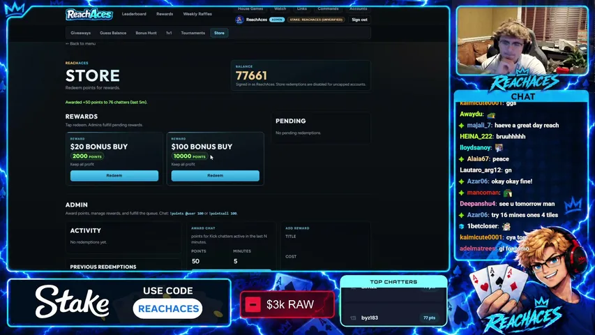 ReachAces playing Slots & Casino - Live Casino Stream