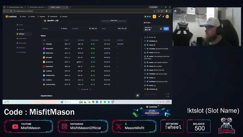 misfitmason playing Slots & Casino - Live Casino Stream