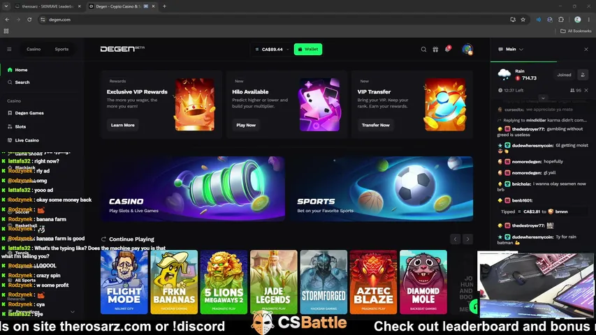 therosarz playing Slots & Casino - Live Casino Stream