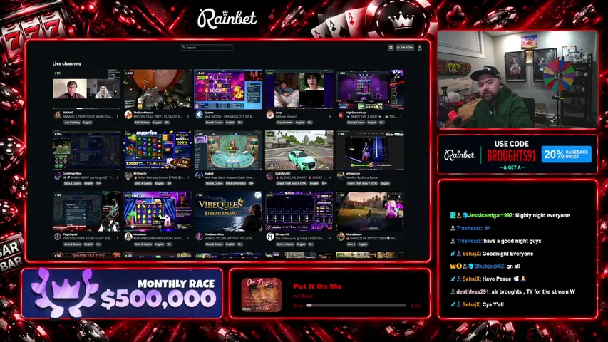 Broughts91 playing Slots & Casino - Live Casino Stream