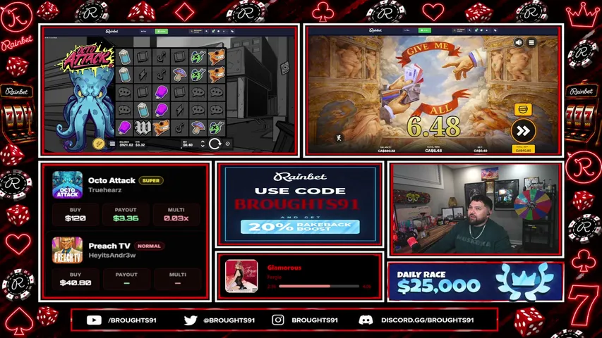 Broughts91 playing Slots & Casino - Live Casino Stream