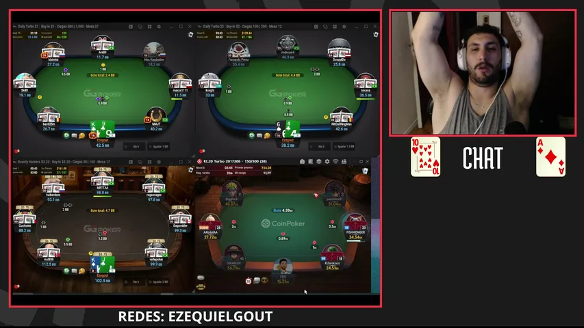 Ezegout playing Poker - Live Casino Stream