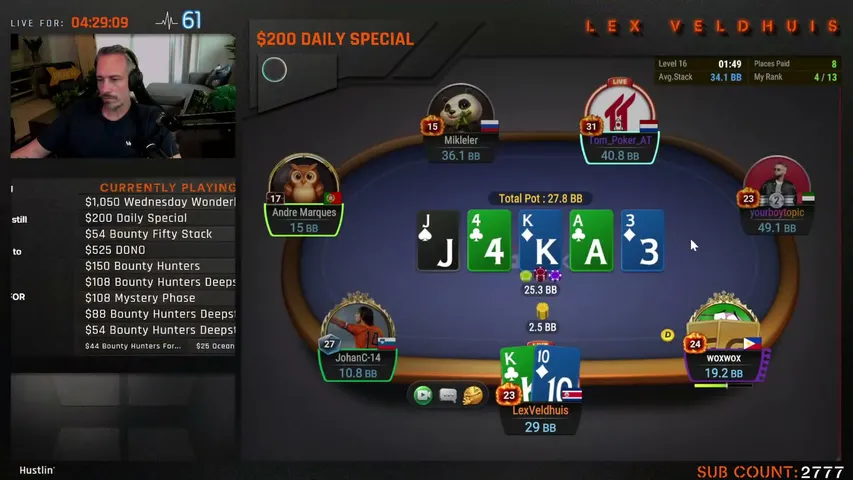 LexVeldhuis playing Poker - Live Casino Stream