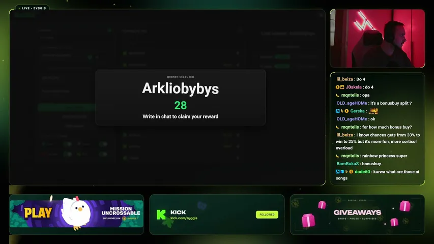 Zyggis playing Slots & Casino - Live Casino Stream