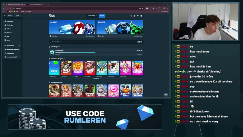 rumleren playing Slots & Casino - Live Casino Stream
