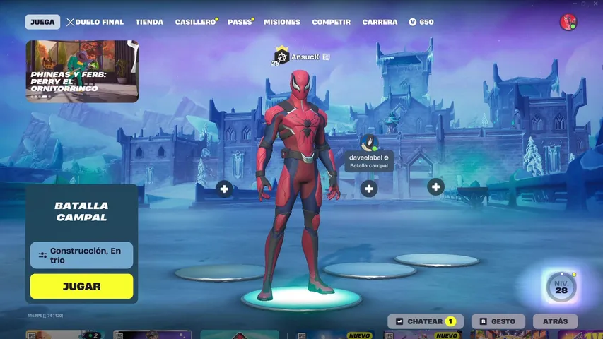 jugando fortnite de chill - solo unas pocas partidas