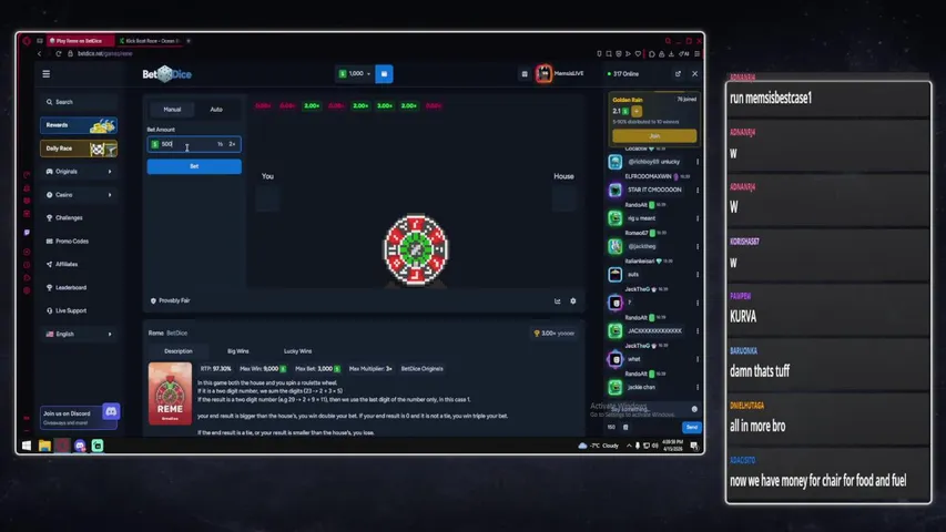 NEED CASHOUT FOR NEW CHAIR / !BETDICE / !DISCORD