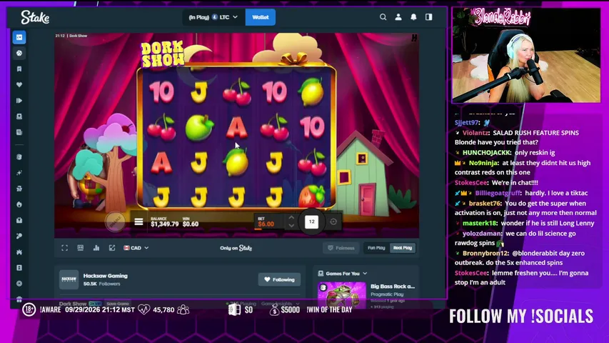 blonderabbit playing Slots & Casino - Live Casino Stream