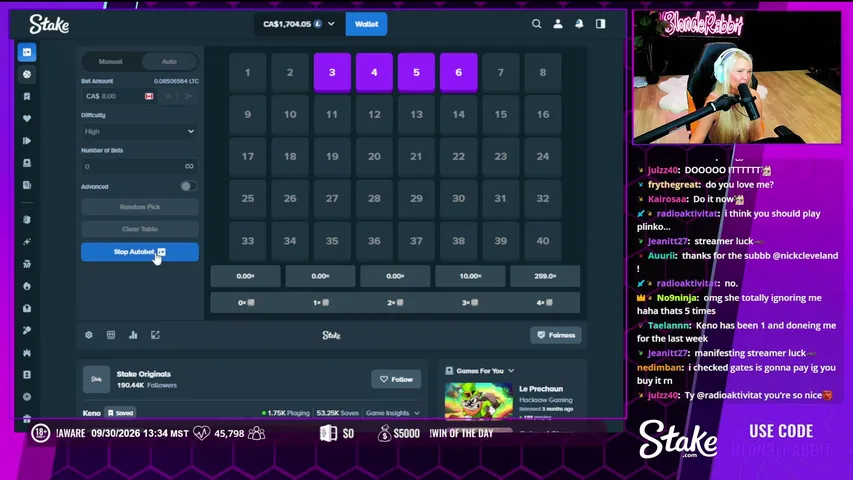blonderabbit playing Slots & Casino - Live Casino Stream