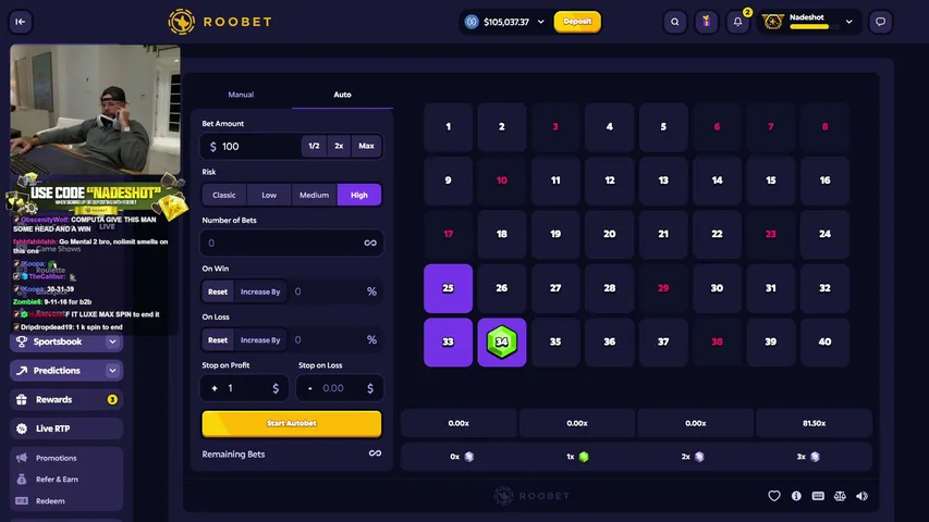 Nadeshot playing Slots & Casino - Live Casino Stream